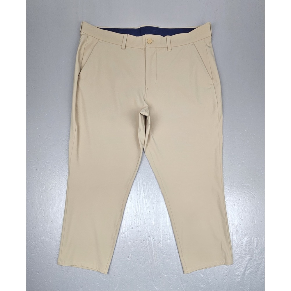 Mizzen + Main Pants Mens 38x32 Fits (38x25) Tan Helmsman Stretch Performance